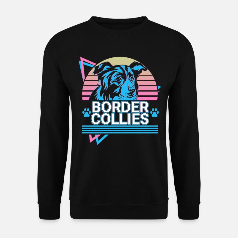 Border Collies Retro - Unisex Sweatshirt - black