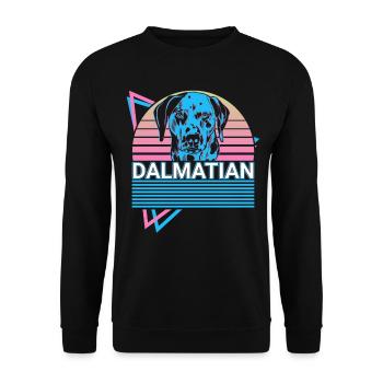 Rétro dalmate - Sweat-shirt Unisexe - noir - Devant - Alina (178cm) & Michal (187cm)