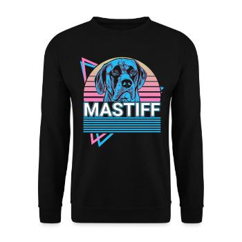 Mastiff Retro - Unisex Pullover - Schwarz - Vorne - Alina (178cm) & Michal (187cm)