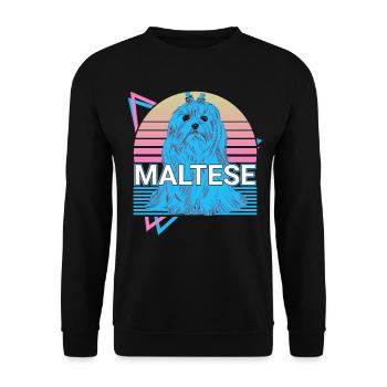 Rétro maltais - Sweat-shirt Unisexe - noir - Devant - Alina (178cm) & Michal (187cm)