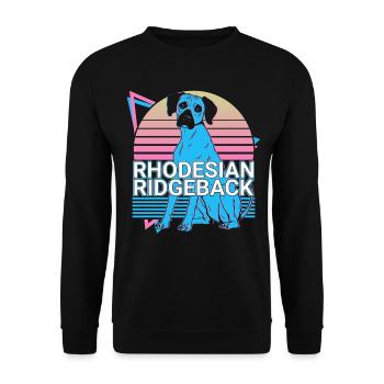 Rhodesian Ridgeback Retro - Unisex Sweatshirt - black - Front - Alina (178cm) & Michal (187cm)