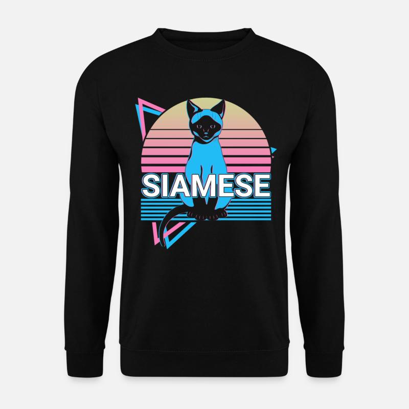 Siamese Cat Retro - Unisex Sweatshirt - black