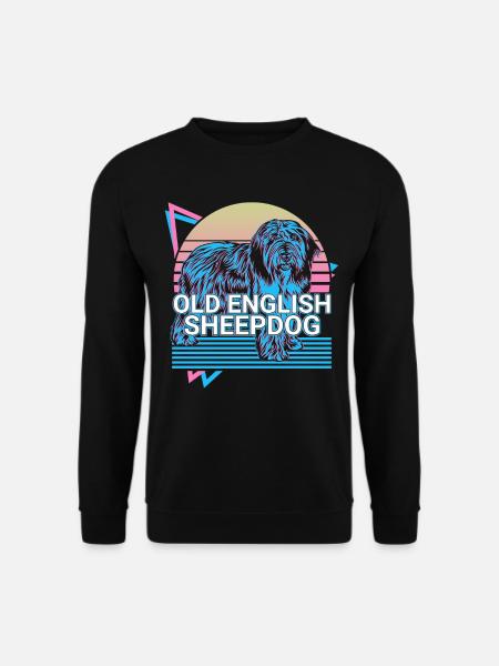 Old English Sheepdog Retro - Unisex Sweatshirt - black