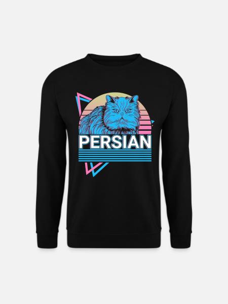 Perserkatze Retro - Unisex Pullover - Schwarz