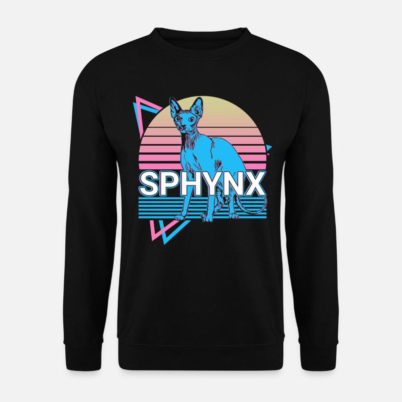 Sphynx Cat Retro - Unisex Sweatshirt - black