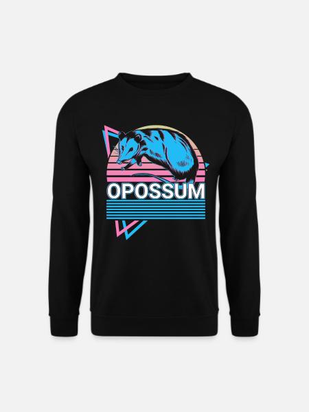 Opossum Retro - Unisex Pullover - Schwarz