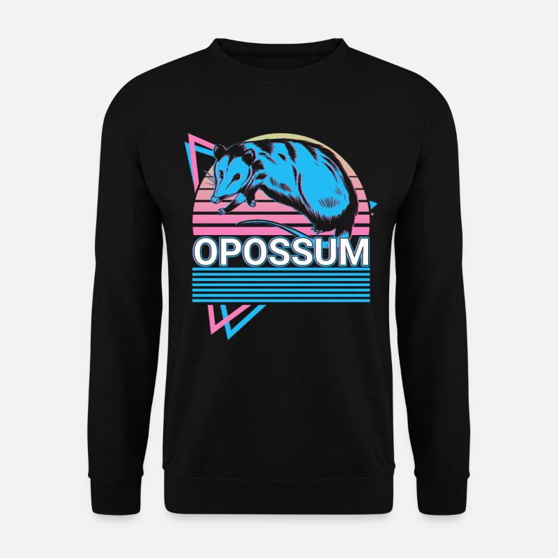 Opossum Retro - Unisex Sweatshirt - black
