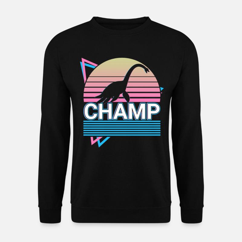 Champ Cryptid Cryptozoology Retro - Unisex Sweatshirt - black