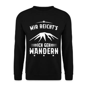 Assez je Vais Randonnée Cadeau montagnes vintage - Sweat-shirt Unisexe - noir - Devant - Alina (178cm) & Michal (187cm)