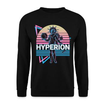 Hyperion Titan Gott Antike griechische Mythologie - Unisex Pullover - Schwarz - Vorne - Alina (178cm) & Michal (187cm)