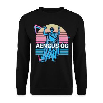 Aengus Og Dieu irlandais Ancienne mythologie irlandaise Re - Sweat-shirt Unisexe - noir - Devant - Alina (178cm) & Michal (187cm)