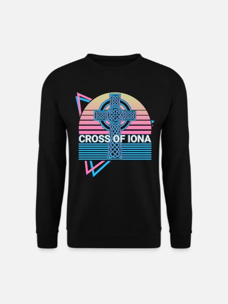 Kreuz von Iona Schottisches Christentum Iona-Kreuz - Unisex Pullover - Schwarz