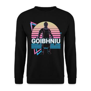 Goibhniu Irish God Blacksmith Ancient - Unisex Sweatshirt - black - Front - Alina (178cm) & Michal (187cm)