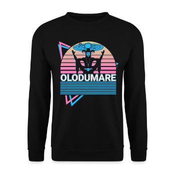 Olodumare Orisha African Deity Yoruba Reli - Unisex Sweatshirt - black - Front - Alina (178cm) & Michal (187cm)