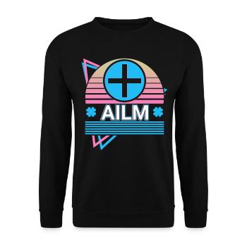 Ailm Celtic Symbol Celtic Mythology Retro - Unisex Sweatshirt - black - Front - Alina (178cm) & Michal (187cm)