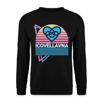 Icovellavna Celtic Symbol Retro - Unisex Sweatshirt - black - Front - Alina (178cm) & Michal (187cm)