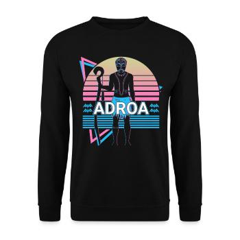 Adroa Afrikanischer Gott Alte Afrikanische Mytholo - Unisex Pullover - Schwarz - Vorne - Alina (178cm) & Michal (187cm)