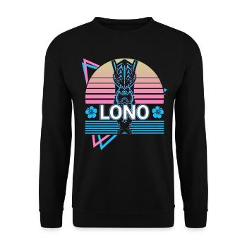 Lono Hawaiianischer Gott Alte Hawaiianische Mythol - Unisex Pullover - Schwarz - Vorne - Alina (178cm) & Michal (187cm)