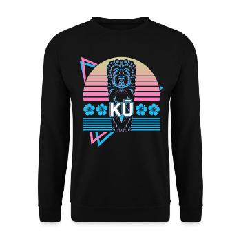 Ku Hawaiian God Mythologie hawaïenne ancienne - Sweat-shirt Unisexe - noir - Devant - Alina (178cm) & Michal (187cm)