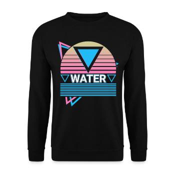 Water Element Symbol Paganism Wicca Wicca - Unisex Sweatshirt - black - Front - Alina (178cm) & Michal (187cm)