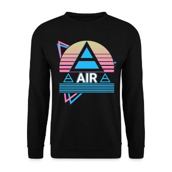 Air Element Symbol Pagan Paganism Wicca Wicca - Unisex Sweatshirt - black - Front - Alina (178cm) & Michal (187cm)