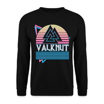 Valknut Symbol Nordic Symbol Nordic Symbol - Unisex Sweatshirt - black - Front - Alina (178cm) & Michal (187cm)