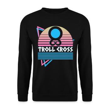 Troll Cross Viking Mythologie nordique Rétro - Sweat-shirt Unisexe - noir - Devant - Alina (178cm) & Michal (187cm)
