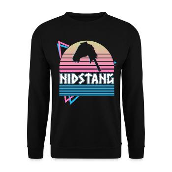 Nidstang Nordische Mythologie Germanisch Heidnisch - Unisex Pullover - Schwarz - Vorne - Alina (178cm) & Michal (187cm)