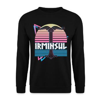 Irminsul Wikinger Nordische Mythologie Germanische - Unisex Pullover - Schwarz - Vorne - Alina (178cm) & Michal (187cm)