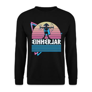 Einherjar Nordische Mythologie Nordische Armee aus - Unisex Pullover - Schwarz - Vorne - Alina (178cm) & Michal (187cm)