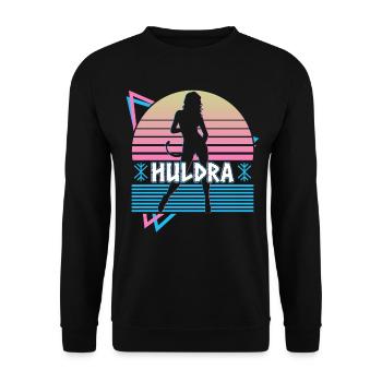 Huldra Hulder Folklore scandinave Rétro - Sweat-shirt Unisexe - noir - Devant - Alina (178cm) & Michal (187cm)