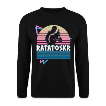 Ratatoskr Squirrel Norse Mythology Retro - Unisex Sweatshirt - black - Front - Alina (178cm) & Michal (187cm)