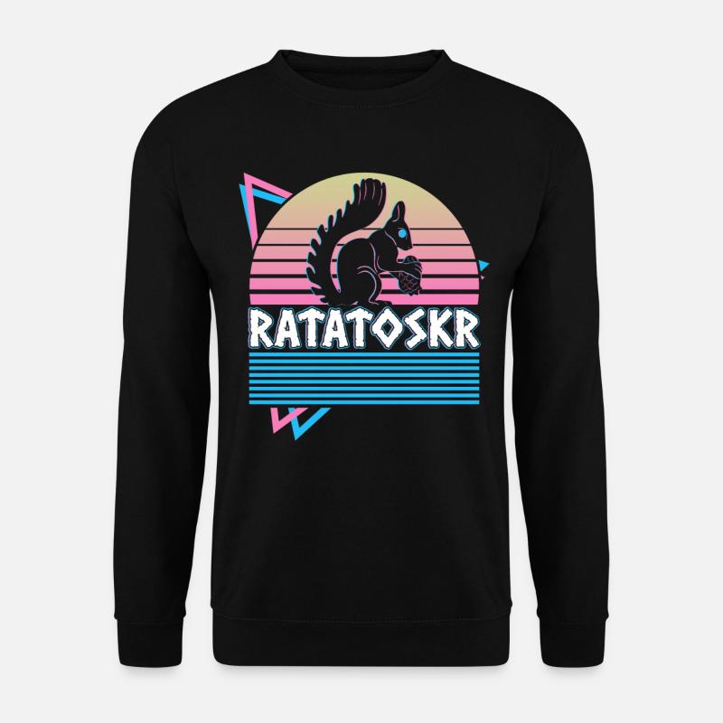 Ratatoskr Eichhörnchen Nordische Mythologie Retro - Unisex Pullover - Schwarz