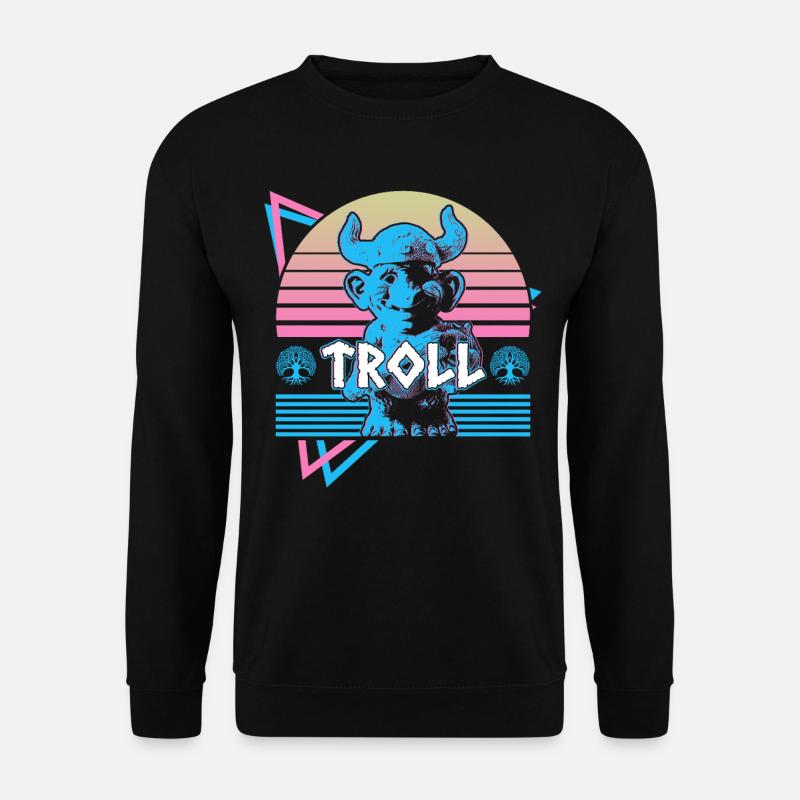 Troll Nordische Mythologie Nordischer Troll Nordis - Unisex Pullover - Schwarz