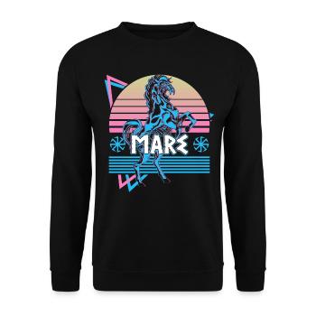 Stute Nordische Mythologie Germanische Folklore - Unisex Pullover - Schwarz - Vorne - Alina (178cm) & Michal (187cm)