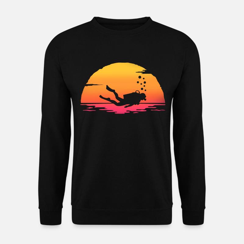 Tauchen Tauchen T-Shirt Tauchen - Unisex Pullover - Schwarz