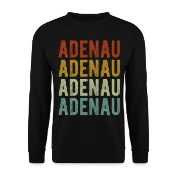 Adenau Stadt Retro Vintage - Unisex Pullover - Schwarz - Vorne - Alina (178cm) & Michal (187cm)