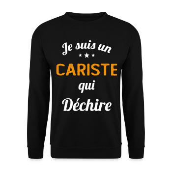 je suis un cariste qui déchire - Sweat-shirt Unisexe - noir - Devant - Alina (178cm) & Michal (187cm)