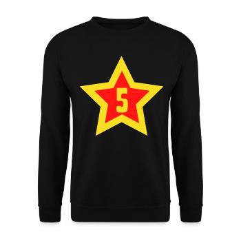 Numéro 5 étoile sport 5 Vintage - Sweat-shirt Unisexe - noir - Devant - Alina (178cm) & Michal (187cm)
