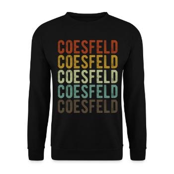 Coesfeld Stadt Retro Vintage - Unisex Pullover - Schwarz - Vorne - Alina (178cm) & Michal (187cm)