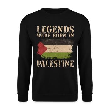 Vintage Design Palestine palestinienne - Sweat-shirt Unisexe - noir - Devant - Alina (178cm) & Michal (187cm)