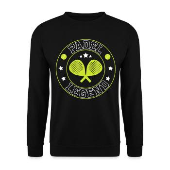 Offizielles Padel Legend Outfit Zertifizierte - Unisex Pullover - Schwarz - Vorne - Alina (178cm) & Michal (187cm)