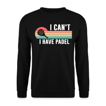 Kann Nicht Ich Habe Padel für Padel Spieler und - Unisex Pullover - Schwarz - Vorne - Alina (178cm) & Michal (187cm)