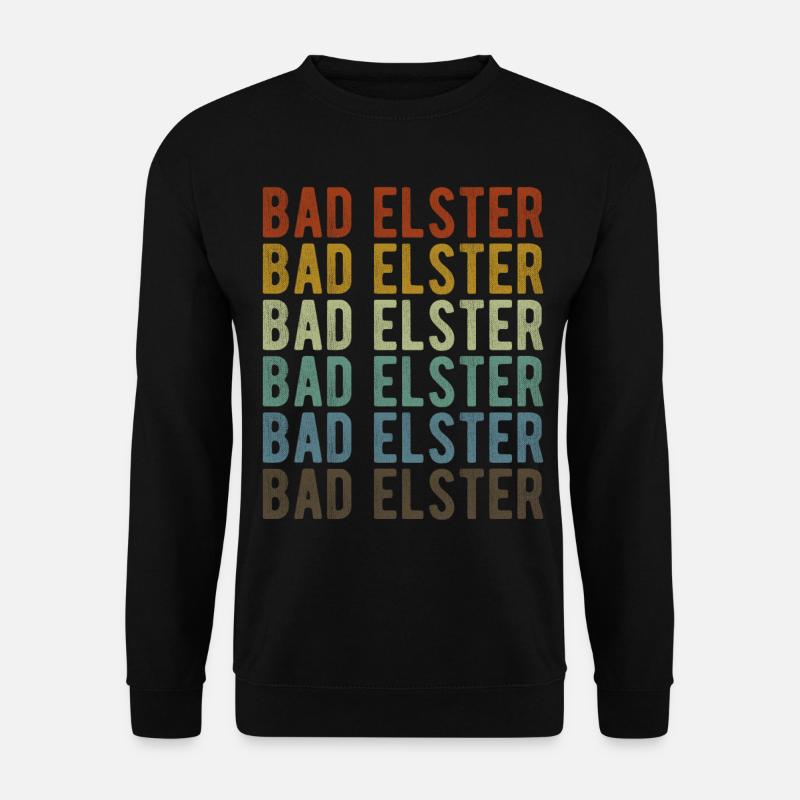 Bad Elster Stadt Retro Vintage - Unisex Pullover - Schwarz