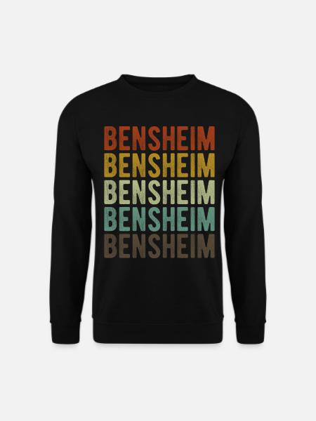 Bensheim Stadt Retro Vintage - Unisex Pullover - Schwarz