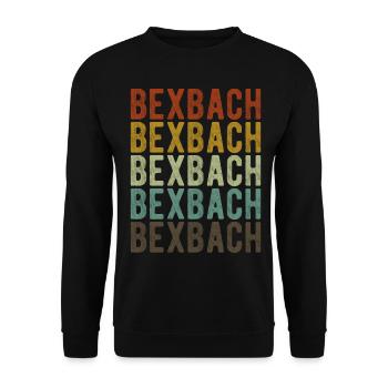 Bexbach City Retro Vintage - Unisex Sweatshirt - black - Front - Alina (178cm) & Michal (187cm)