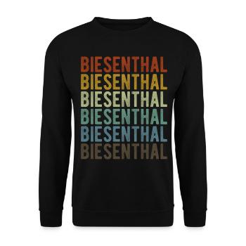 Biesenthal City Retro Vintage - Unisex Sweatshirt - black - Front - Alina (178cm) & Michal (187cm)