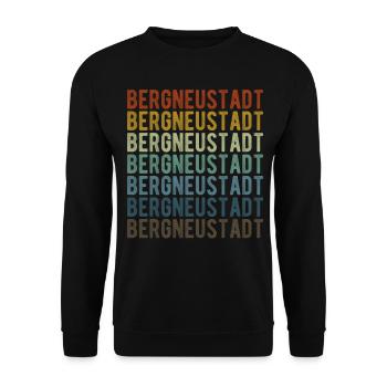 Bergneustadt Stadt Retro Vintage - Unisex Sweatshirt - black - Front - Alina (178cm) & Michal (187cm)