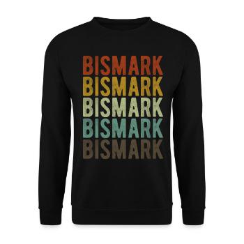 Bismark City Retro Vintage - Unisex Sweatshirt - black - Front - Alina (178cm) & Michal (187cm)