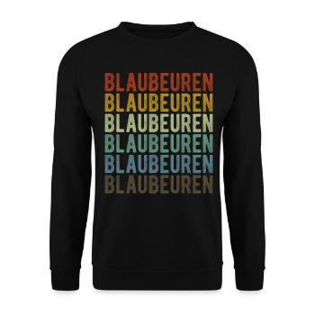 Blaubeuren Stadt Retro Vintage - Sweat-shirt Unisexe - noir - Devant - Alina (178cm) & Michal (187cm)